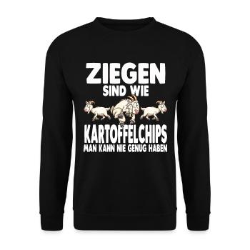 Ziege Lamm Zioegenbock Steinbock Bauer Landwirt Ge - Unisex Pullover - Schwarz - Vorne - Alina (178cm) & Michal (187cm)