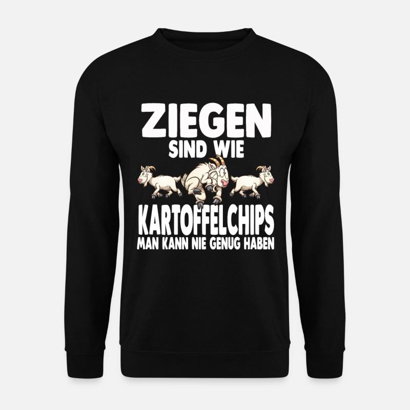 Ziege Lamm Zioegenbock Steinbock Bauer Landwirt Ge - Unisex Pullover - Schwarz