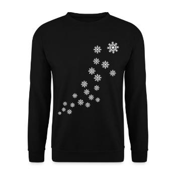 Flocon de neige de Noël - Sweat-shirt Unisexe - noir - Devant - Alina (178cm) & Michal (187cm)