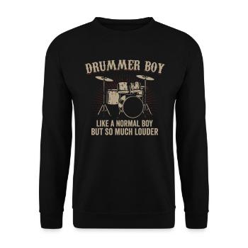 Drummer Schlagzeug Schlagzeuger Geschenk Trommeler - Unisex Pullover - Schwarz - Vorne - Alina (178cm) & Michal (187cm)