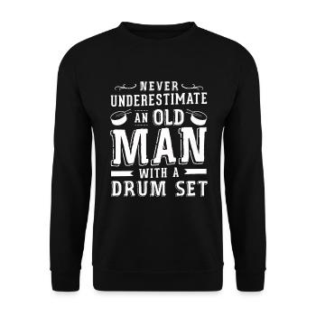 Conception de batteur pour un joueur de batterie - Sweat-shirt Unisexe - noir - Devant - Alina (178cm) & Michal (187cm)