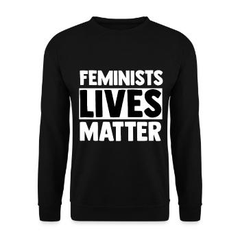 féminisme - Sweat-shirt Unisexe - noir - Devant - Alina (178cm) & Michal (187cm)