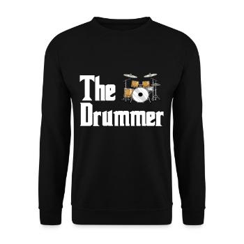 Schlagzeug Drumsticks Band Trommel Musik Vintage - Unisex Pullover - Schwarz - Vorne - Alina (178cm) & Michal (187cm)