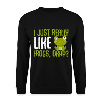 Frosch - Unisex Pullover - Schwarz - Vorne - Alina (178cm) & Michal (187cm)