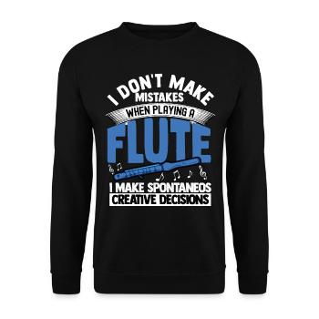 flute - Unisex Sweatshirt - black - Front - Alina (178cm) & Michal (187cm)