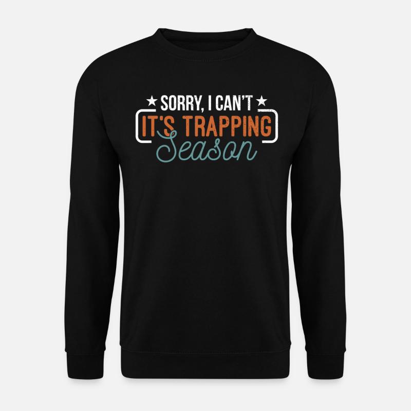 Trapper Jäger Fallensteller Geschenk - Unisex Pullover - Schwarz
