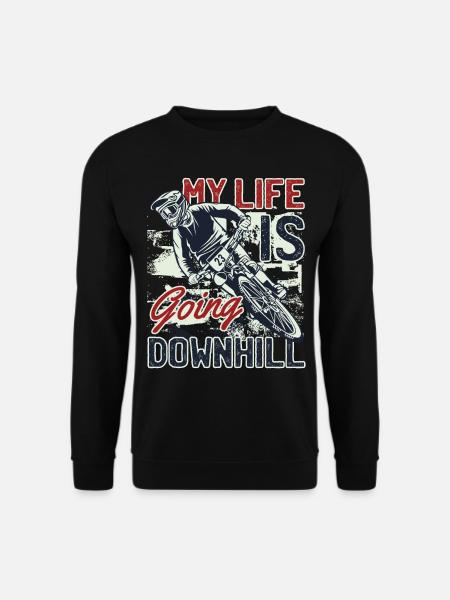 Downhill Downhill Mountainbike Downhill Fahrrad - Unisex Pullover - Schwarz