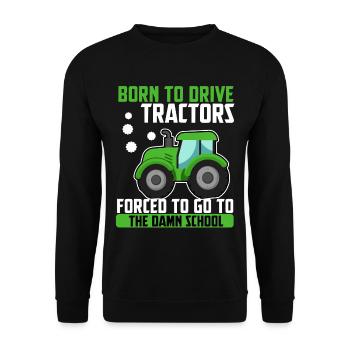 Tracteur agriculture agriculteur machines agricoles arable - Sweat-shirt Unisexe - noir - Devant - Alina (178cm) & Michal (187cm)