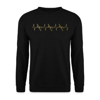 Posaune Geschenk - Unisex Pullover - Schwarz - Vorne - Alina (178cm) & Michal (187cm)