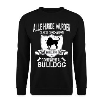 Colorbulls Conti Bulldoggen Continental Bulldogs - Unisex Pullover - Schwarz - Vorne - Alina (178cm) & Michal (187cm)