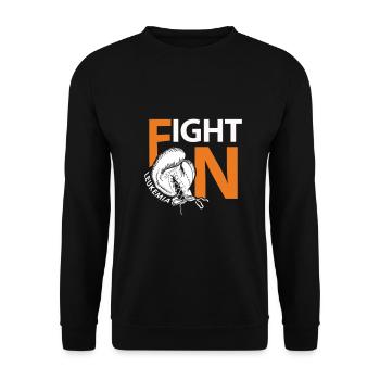 Fight leukemia like a boxer - Unisex Sweatshirt - black - Front - Alina (178cm) & Michal (187cm)