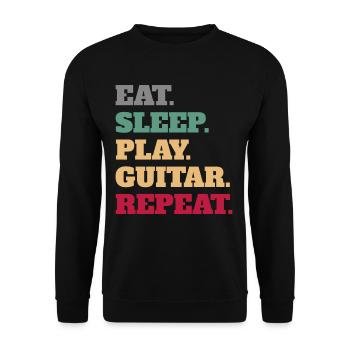 Guitariste Guitaristes Cadeaux de joueur de guitare pour hommes - Sweat-shirt Unisexe - noir - Devant - Alina (178cm) & Michal (187cm)