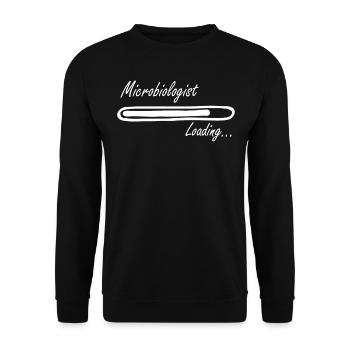 Microbiologist Loading Tea - Unisex Sweatshirt - black - Front - Alina (178cm) & Michal (187cm)