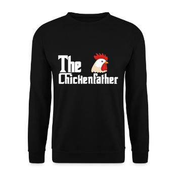Poulets Coq Farmer Volaille Poule Coq Poussins - Sweat-shirt Unisexe - noir - Devant - Alina (178cm) & Michal (187cm)