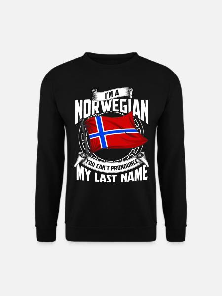 Norwegen Name Wikinger Fjord Elch Norge Norway - Unisex Pullover - Schwarz