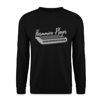 Harmonica Player Harmonica Harmonica Gift - Unisex Sweatshirt - black - Front - Alina (178cm) & Michal (187cm)