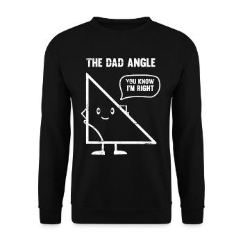 Dad Angle Mathematics Teacher Student Funny Geomet - Unisex Sweatshirt - black - Front - Alina (178cm) & Michal (187cm)
