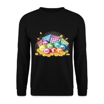 Bingo - Unisex Pullover - Schwarz - Vorne - Alina (178cm) & Michal (187cm)