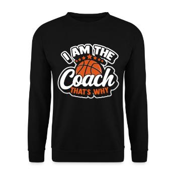 Basketball Streetball Dunking Coach Basket - Unisex Sweatshirt - black - Front - Alina (178cm) & Michal (187cm)