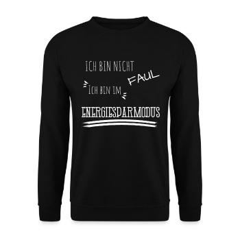 Ich bin nicht Faul - Unisex Pullover - Schwarz - Vorne - Alina (178cm) & Michal (187cm)