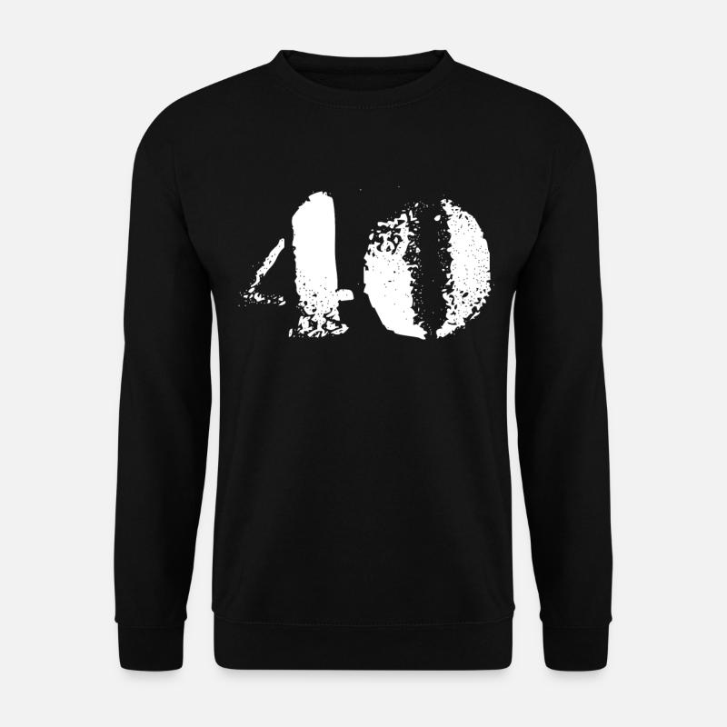 40 Zahl - Unisex Pullover - Schwarz