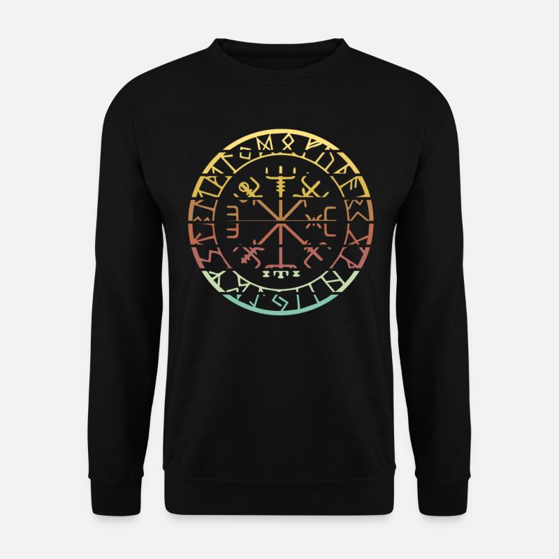 Vegvisir Futhark runes - Unisex Sweatshirt - black