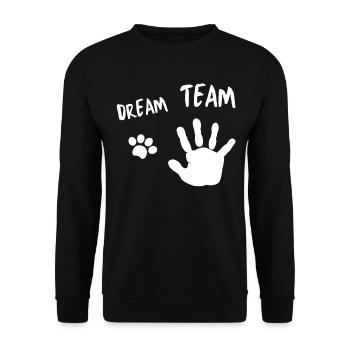 Dream team pet owner pet dog cat animal - Unisex Sweatshirt - black - Front - Alina (178cm) & Michal (187cm)