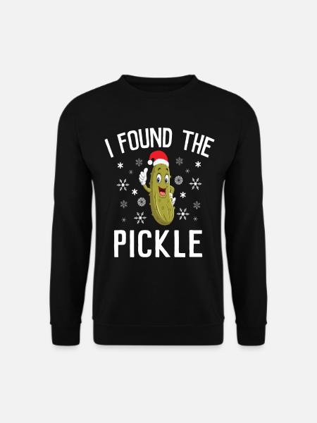 I found the Christmas pickle - Unisex Sweatshirt - black