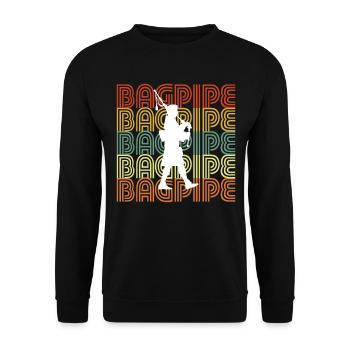 BAGPIPE - Sweat-shirt Unisexe - noir - Devant - Alina (178cm) & Michal (187cm)