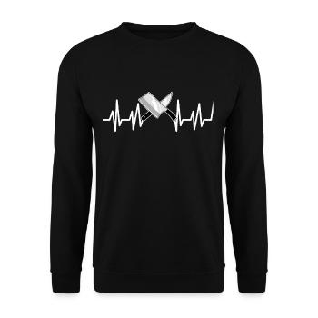 Boucher - Sweat-shirt Unisexe - noir - Devant - Alina (178cm) & Michal (187cm)