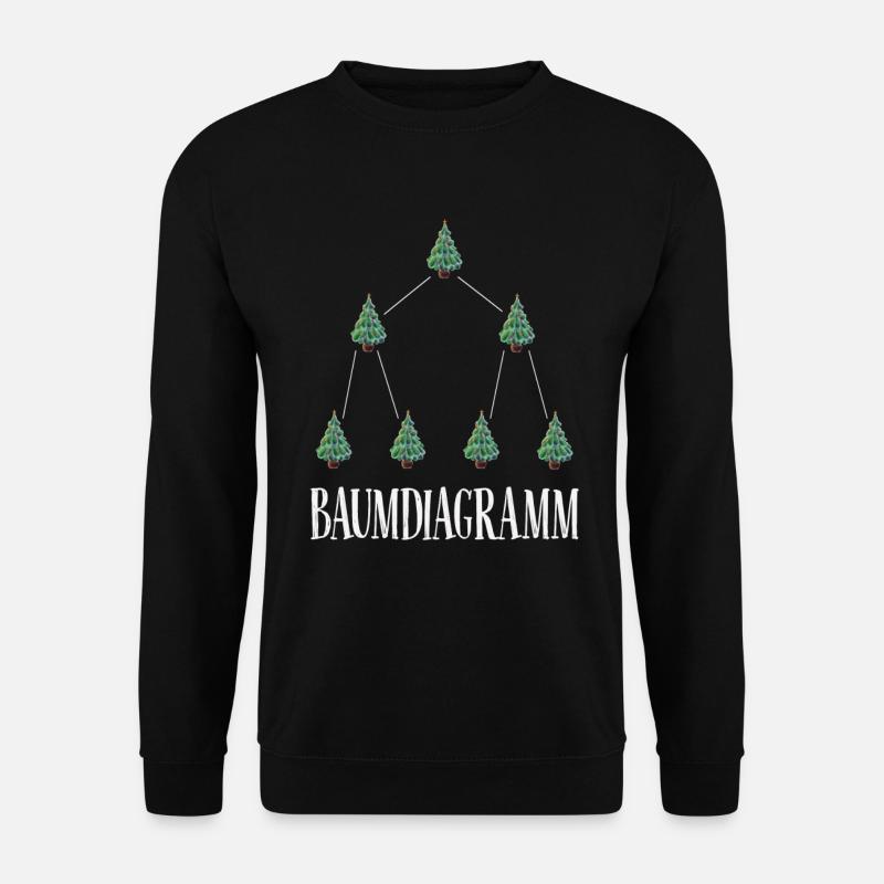 Mathe Weihnachtsoutfit mit Weihnachtsbaum - Unisex Pullover - Schwarz