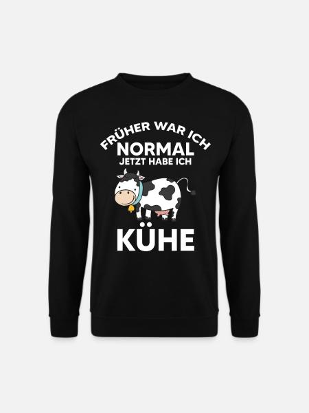 Kuh Kuhbauer Bauer Landwirt Farmer Milchbauer Gesc - Unisex Pullover - Schwarz