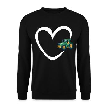 Farmer Heart Tracktor Farmer Bulldog - Unisex Sweatshirt - black - Front - Alina (178cm) & Michal (187cm)