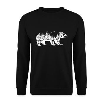 Bear bears design gift idea for Christmas - Unisex Sweatshirt - black - Front - Alina (178cm) & Michal (187cm)