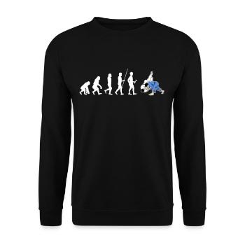 Judo Kampfsport Kampfkunst Judoka - Unisex Pullover - Schwarz - Vorne - Alina (178cm) & Michal (187cm)
