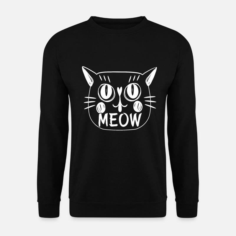 Katzengesicht - Unisex Pullover - Schwarz