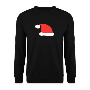 Santa Claus hat - Unisex Sweatshirt - black - Front - Alina (178cm) & Michal (187cm)