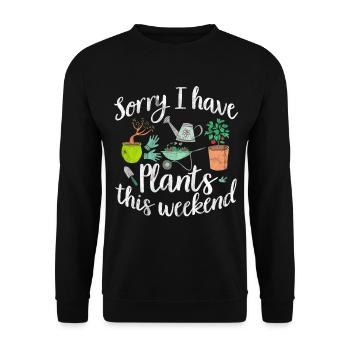 jardinier - Sweat-shirt Unisexe - noir - Devant - Alina (178cm) & Michal (187cm)
