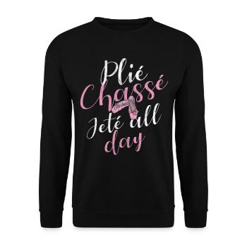 ballet - Unisex Sweatshirt - black - Front - Alina (178cm) & Michal (187cm)