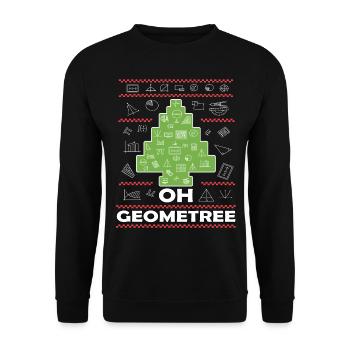 Oh Geometree - Unisex Sweatshirt - black - Front - Alina (178cm) & Michal (187cm)