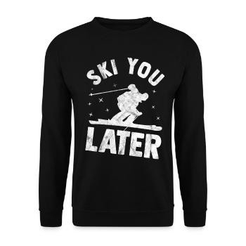 ski - Unisex Sweatshirt - black - Front - Alina (178cm) & Michal (187cm)