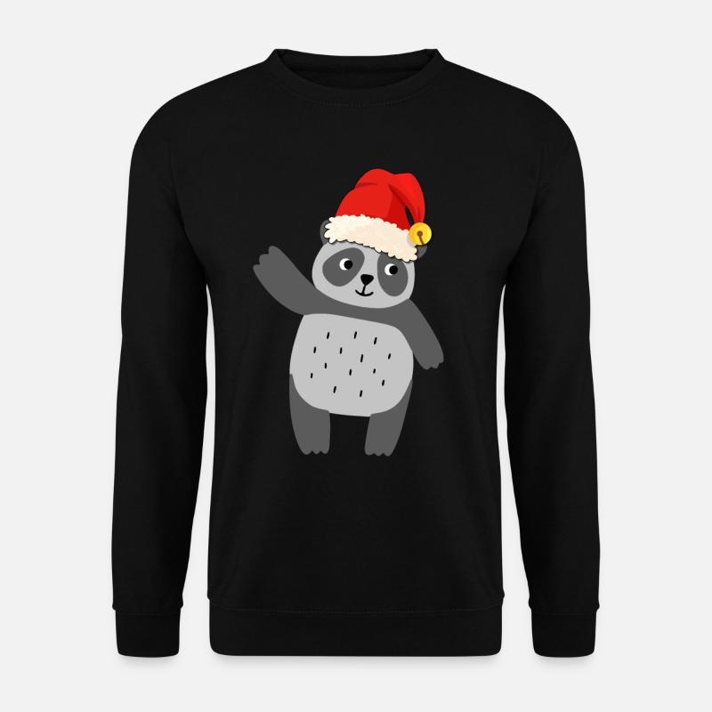 Panda Ugly Christmas Santa Claus Weihnachten Xmas - Unisex Pullover - Schwarz
