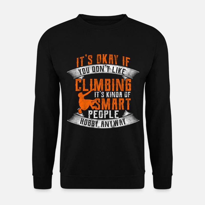 Klettern Kletterpark Freiklettern Berg Karabiner - Unisex Pullover - Schwarz