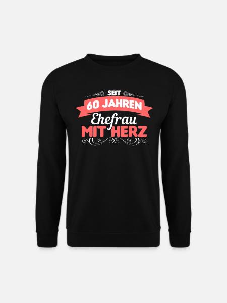 Ehepaar Jubiläum Diamanthochzeit Geschenk - Unisex Pullover - Schwarz
