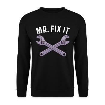 M. Fix It Handyman Tool Cadeau d'amélioration de l'habitat - Sweat-shirt Unisexe - noir - Devant - Alina (178cm) & Michal (187cm)