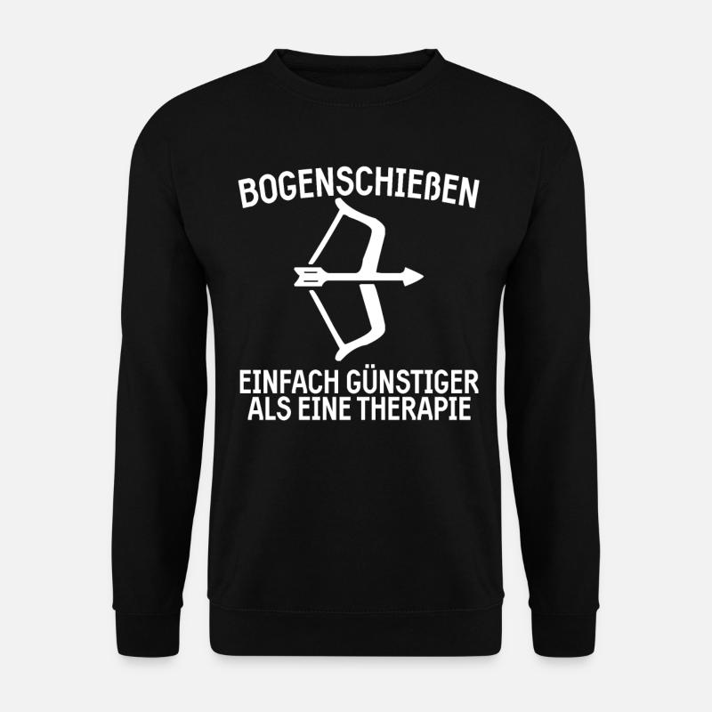 Bogensport Bogenschiessen Langbogen Geschenk - Unisex Pullover - Schwarz