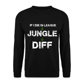 jungle difference League be a legend - Unisex Pullover - Schwarz - Vorne - Alina (178cm) & Michal (187cm)