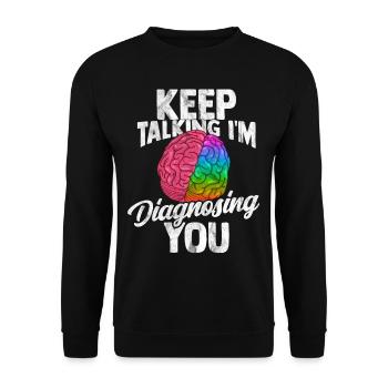 Psychologie Doktor Anthropologie Freud Therapeut - Unisex Pullover - Schwarz - Vorne - Alina (178cm) & Michal (187cm)
