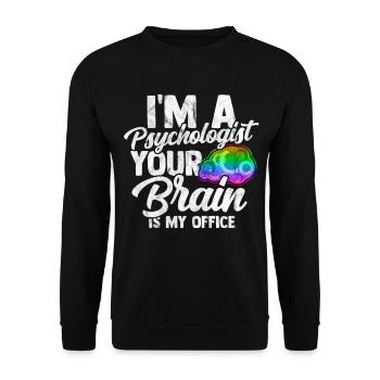 Psychologist therapist brain psyche Freud - Unisex Sweatshirt - black - Front - Alina (178cm) & Michal (187cm)