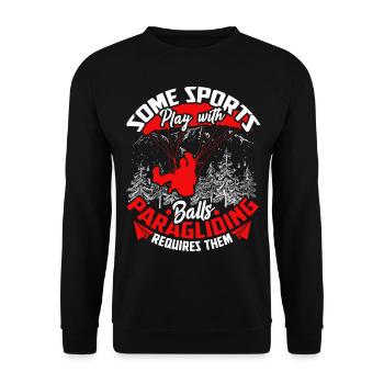 Parapente Parapente Vol en parachute - Sweat-shirt Unisexe - noir - Devant - Alina (178cm) & Michal (187cm)
